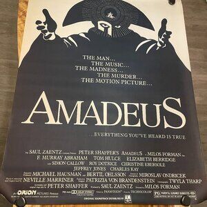 Vtg Amadeus Promotional A&M Records Music Poster 1984 Saul Zaentz